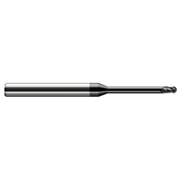 Miniature End Mill - Ball - Long Reach, Stub Flute